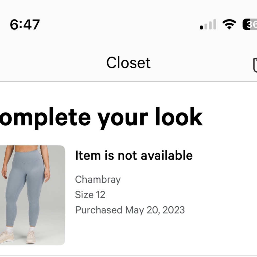 Lululemon Wunder Train Chambray size 12